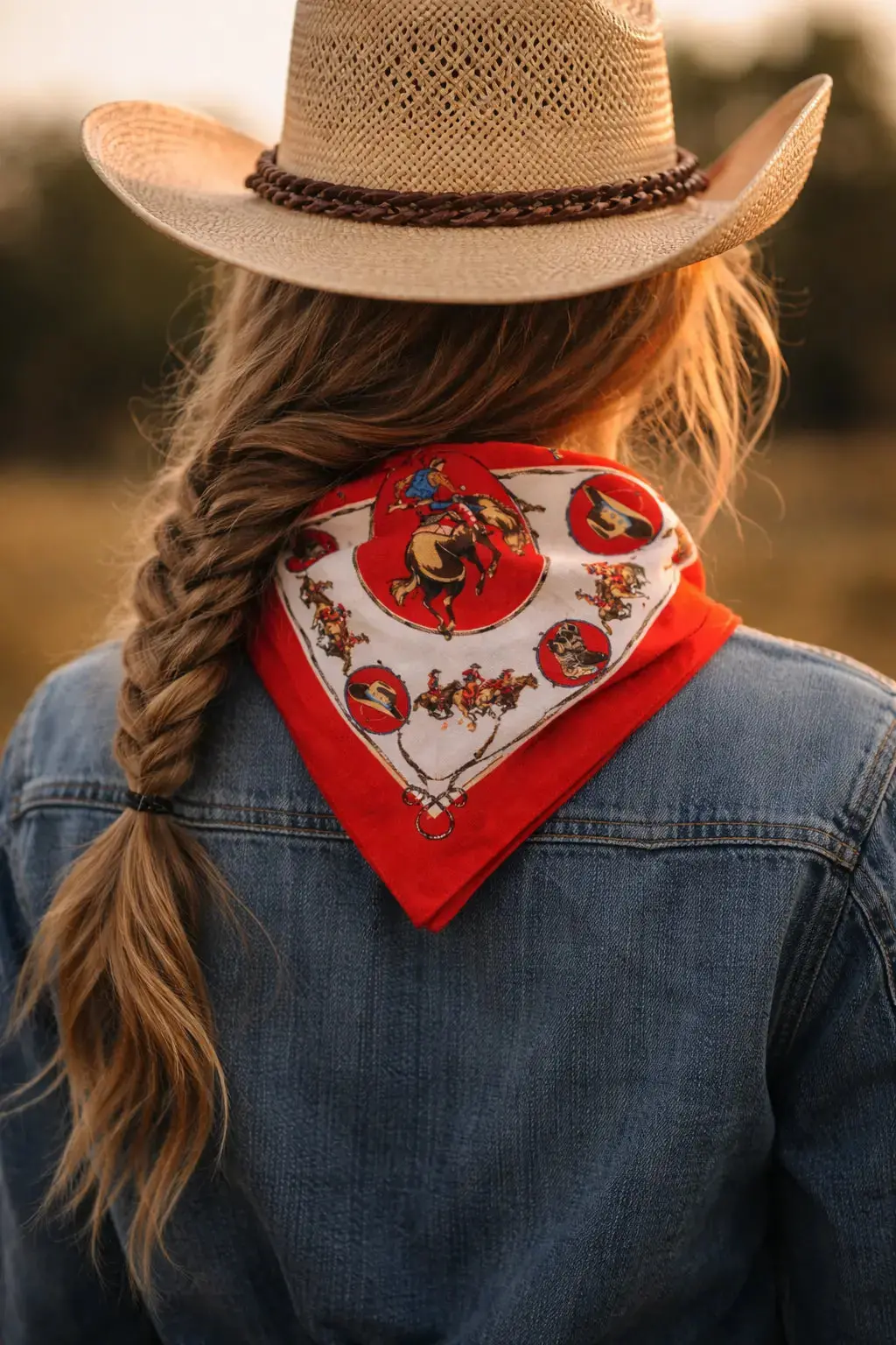 Red Rodeo Rider Bandana 1
