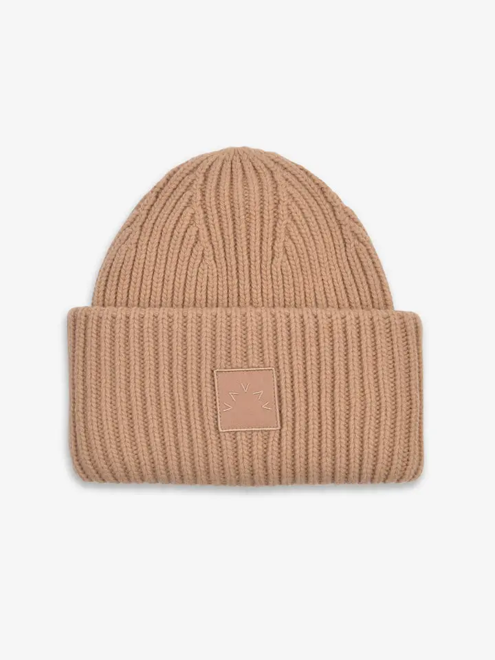 Varley Cresta Rib Beanie In Sand 1