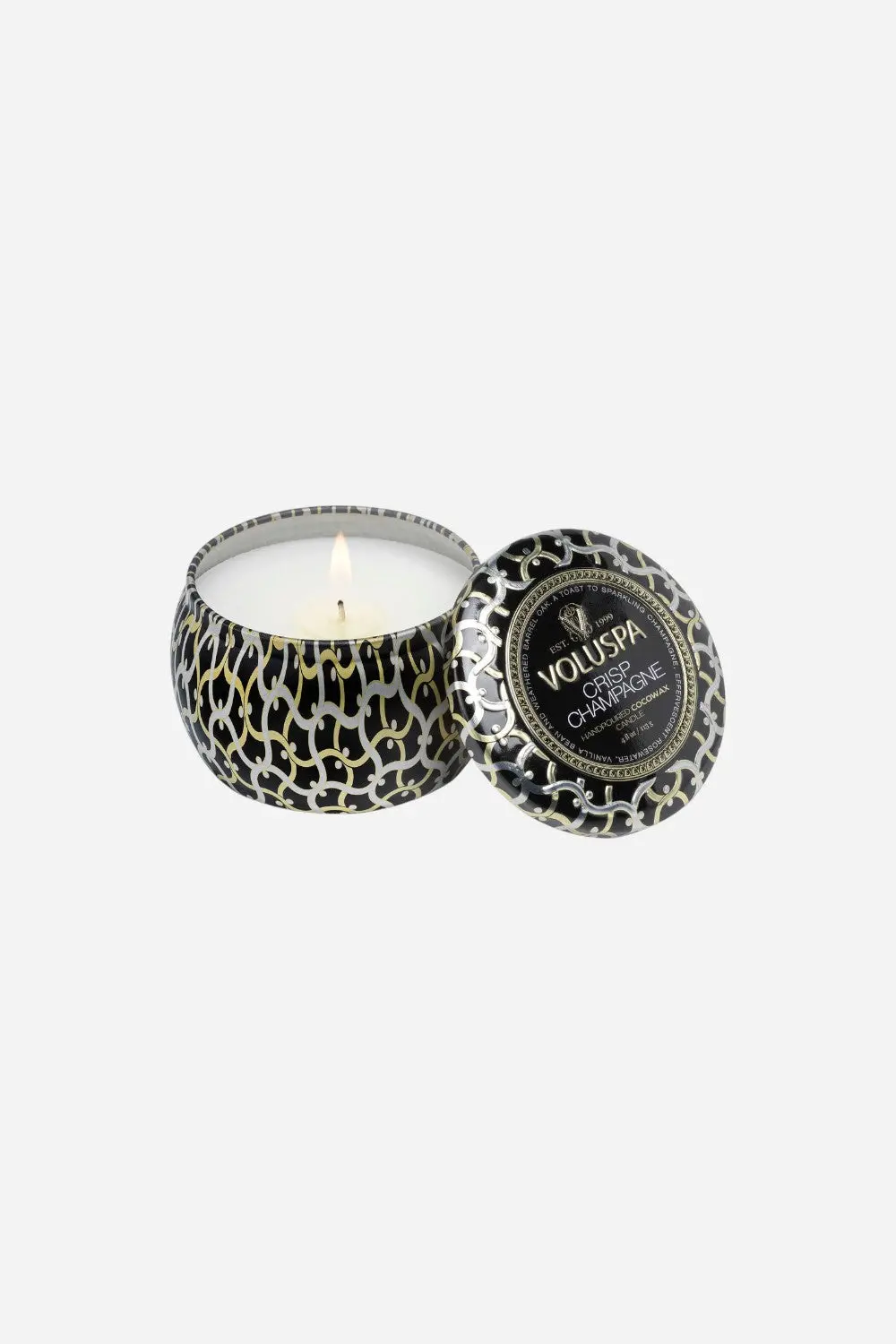 Voluspa Crisp Champagne Mini Tin Candle 1