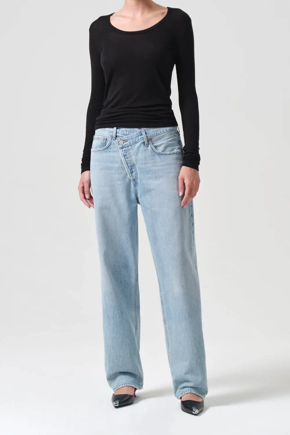 Agolde Criss Cross Upsized Jean In Wired 1