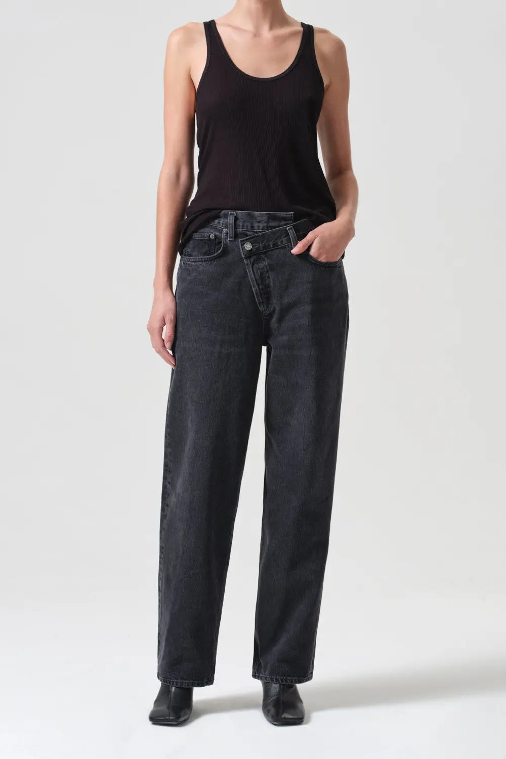 Agolde Criss Cross Upsized Jeans In Shambles 1