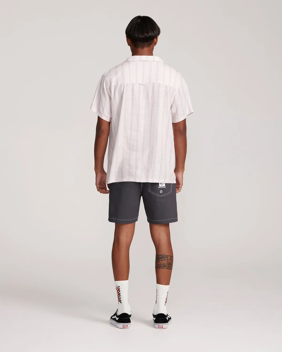 The Critical Slide Society Sideline Shirt In Salmon Stripe 4