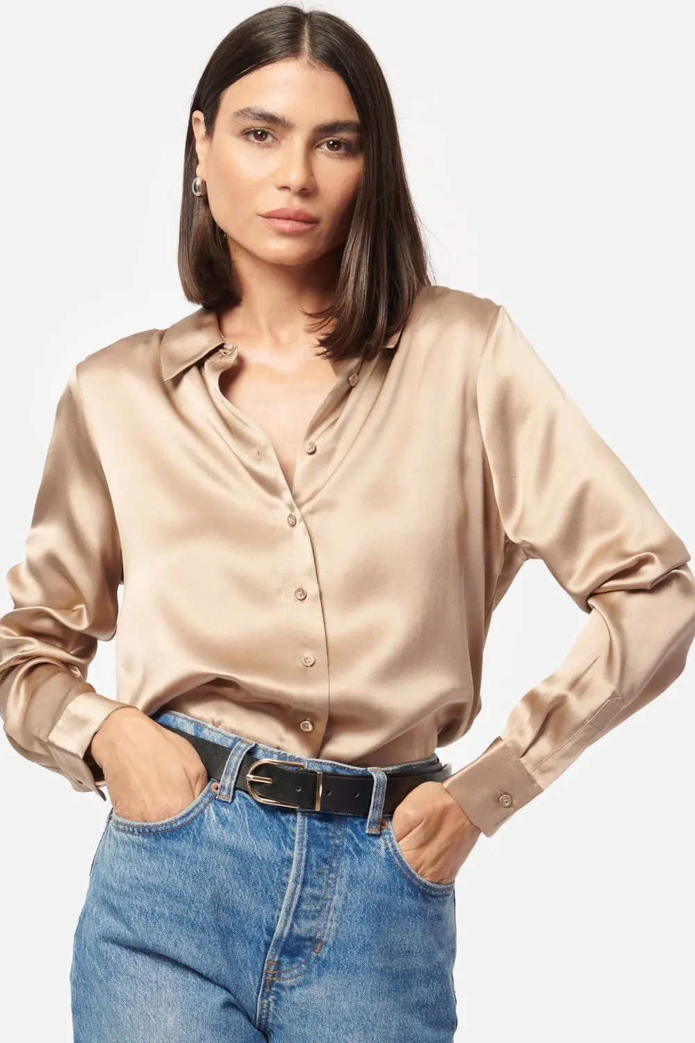 Cami Nyc Crosby Blouse In Champagne 1