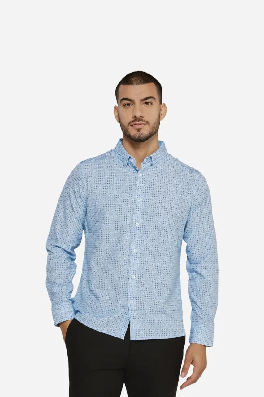 7 Diamonds Cyril Long Sleeve Shirt In Light Blue 1
