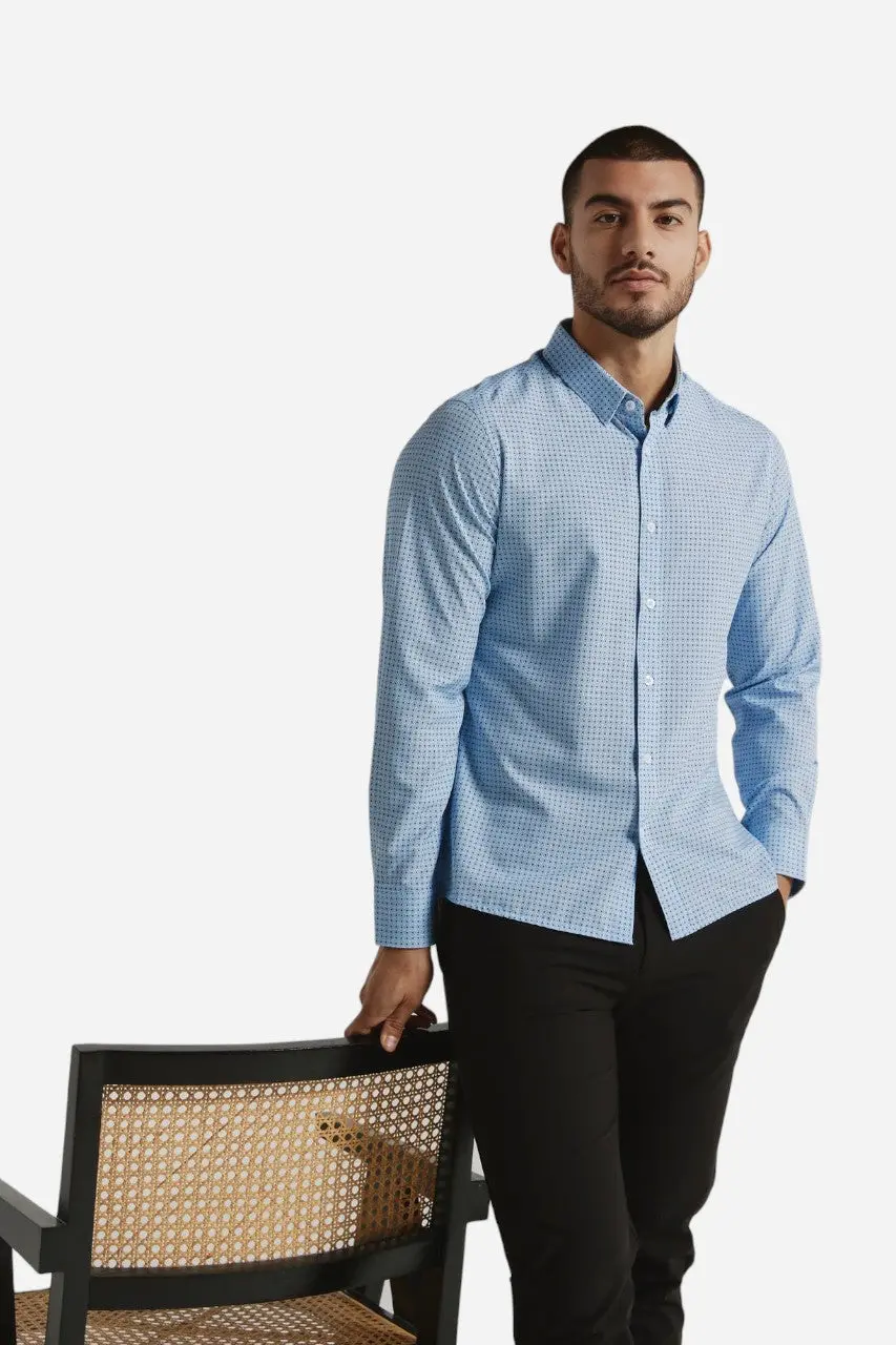7 Diamonds Cyril Long Sleeve Shirt In Light Blue 5