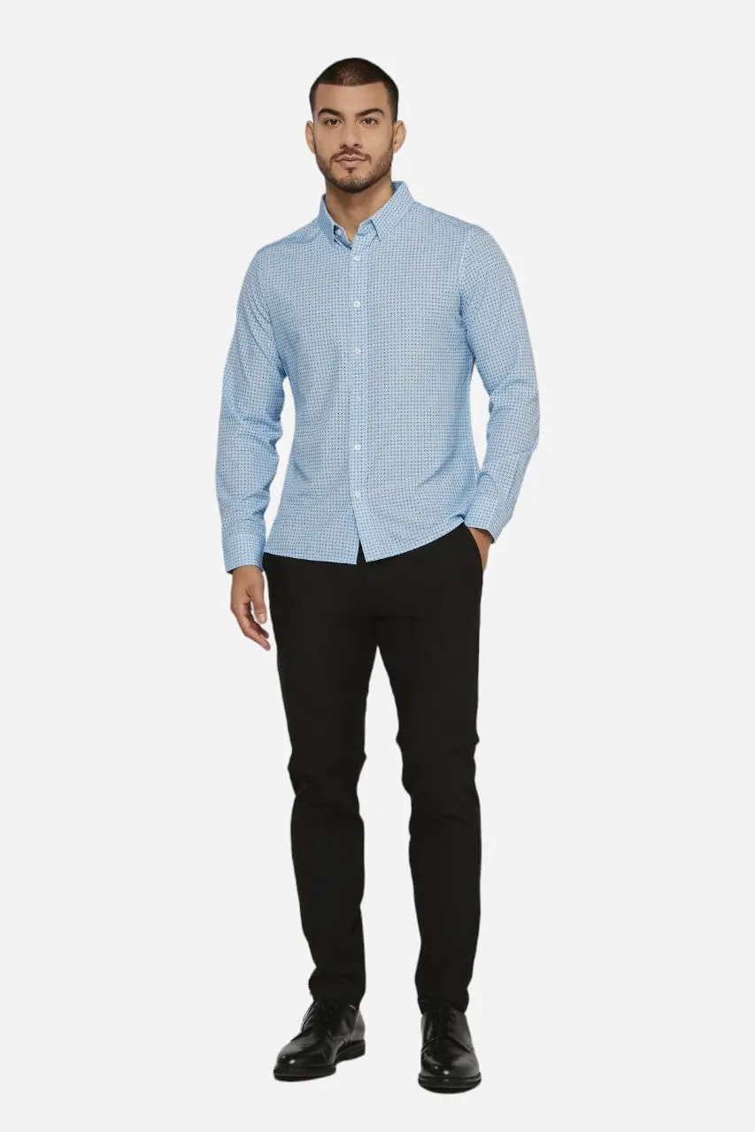 7 Diamonds Cyril Long Sleeve Shirt In Light Blue 3