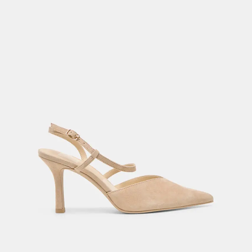 Dolce Vita Kamra Heels In Camel Suede 1