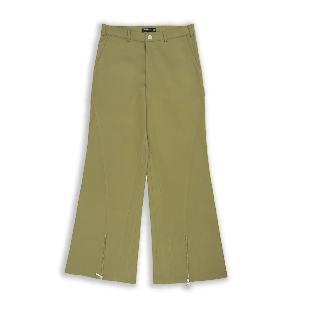 Front Zip Pants In Khaki  [Unisex] 1