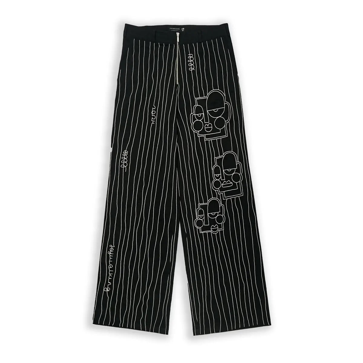 Pinstripe Embroidered Denim Pants Ltd. Ed. 1