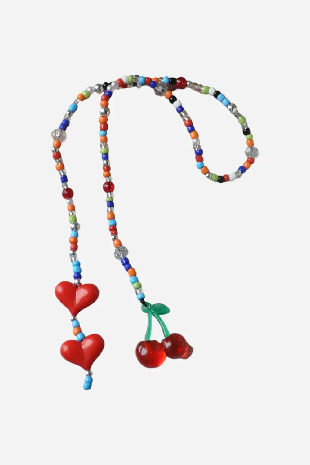 Chunky Heart Cherry Bag Charm 1