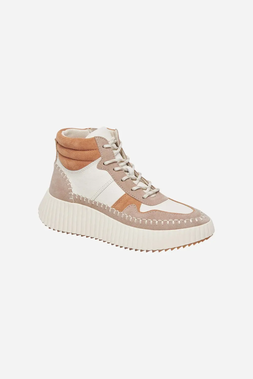 Dolce Vita Daley High Top Sneaker In Taupe Multi Suede 2