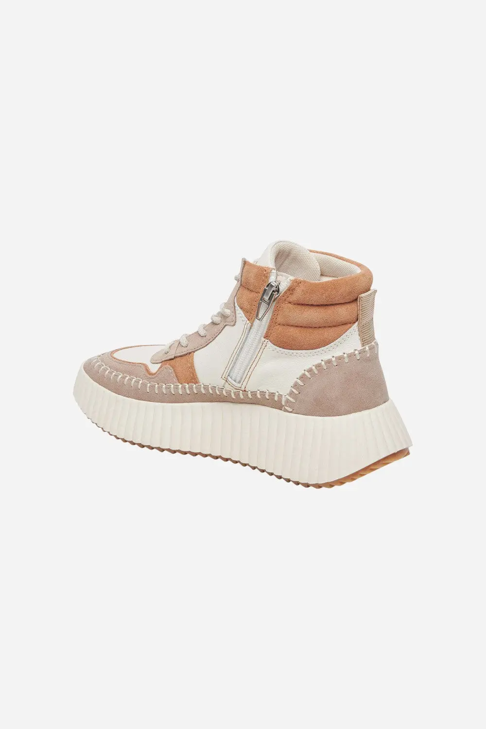Dolce Vita Daley High Top Sneaker In Taupe Multi Suede 3