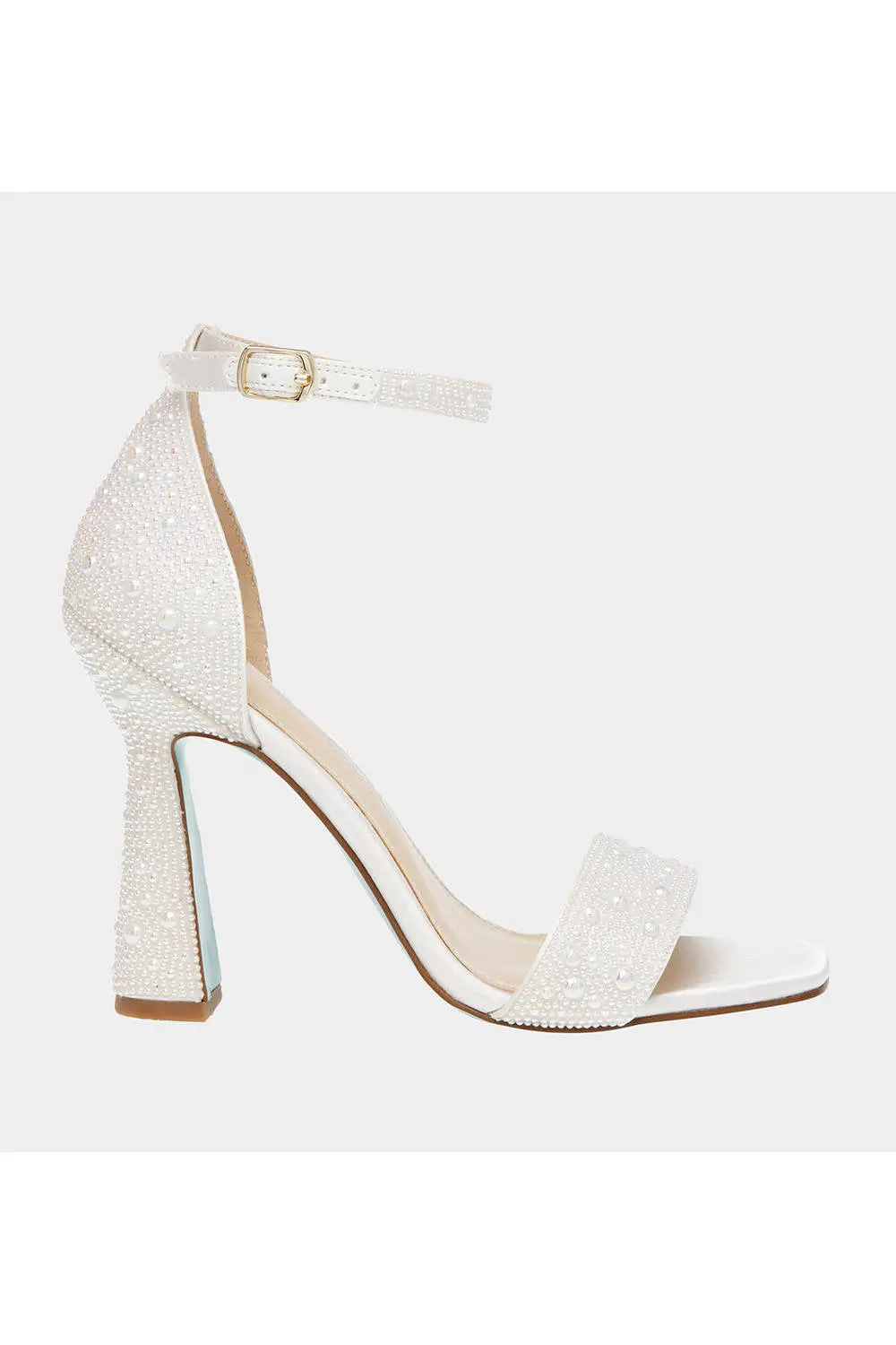 Betsy Johnson Dani Heel Sandal In Ivory Pearl 1