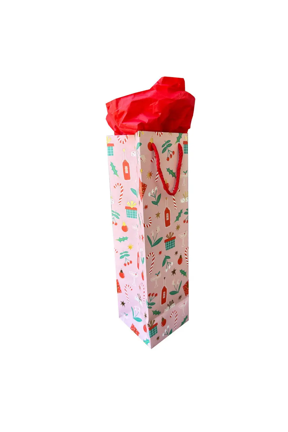 Deck The Halls Wine Gift Bag 1