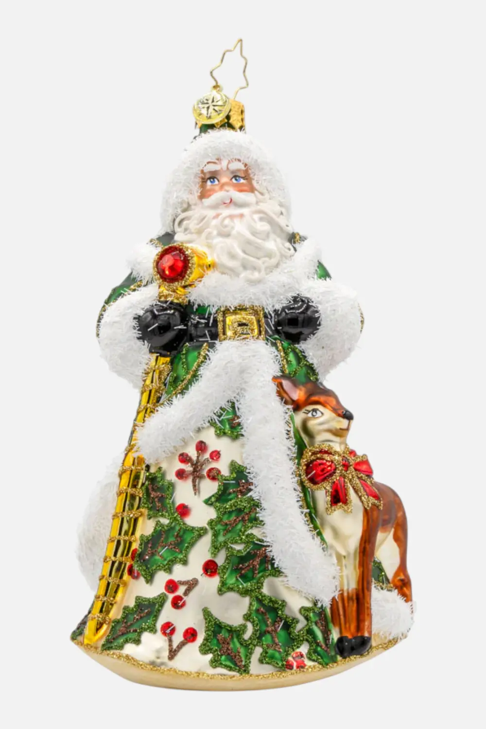 Deerly Beloved Santa Ornament 1