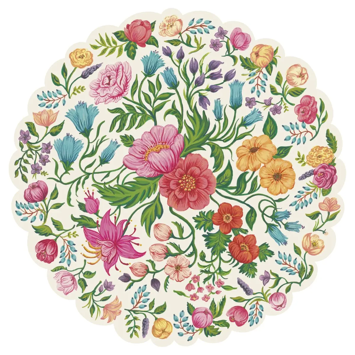 Die Cut Sweet Garden Posey Placemat, Set Of 12 1
