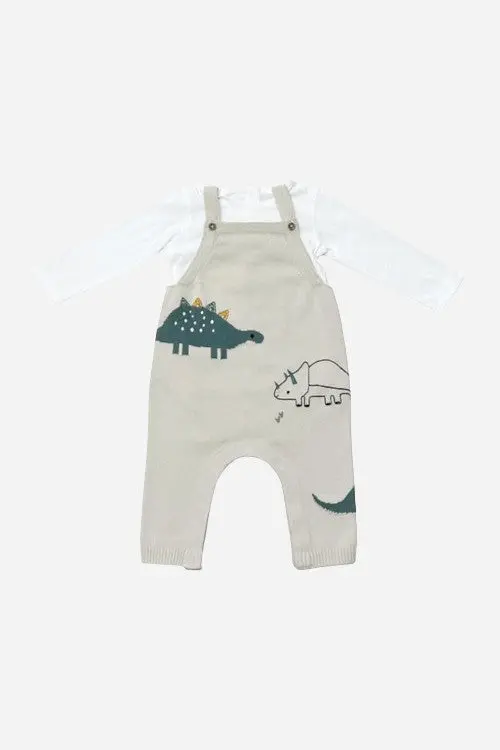 Viverano Dino Jacquard Knit Baby Overall Set 1