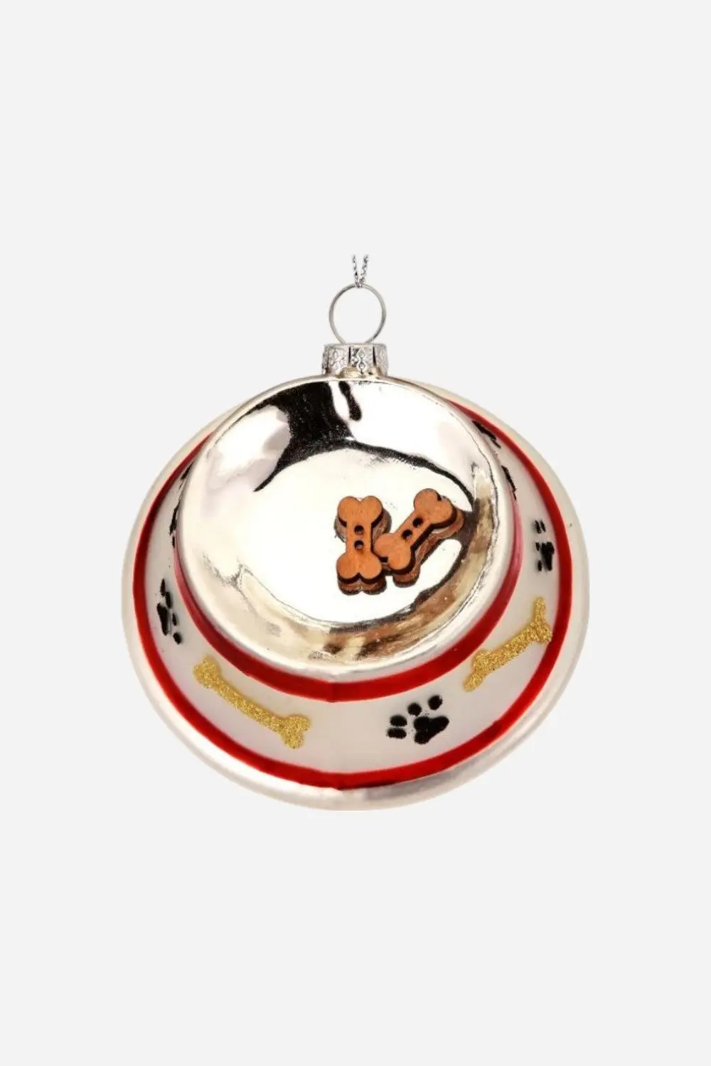 Dog Bowl Glass Ornament 1