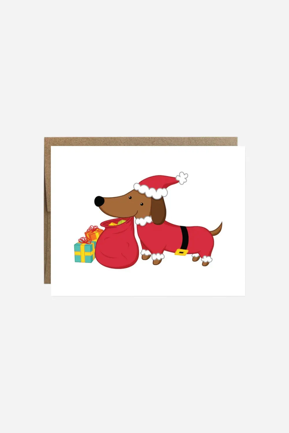 Dog Santa Holiday Greeting Card 1