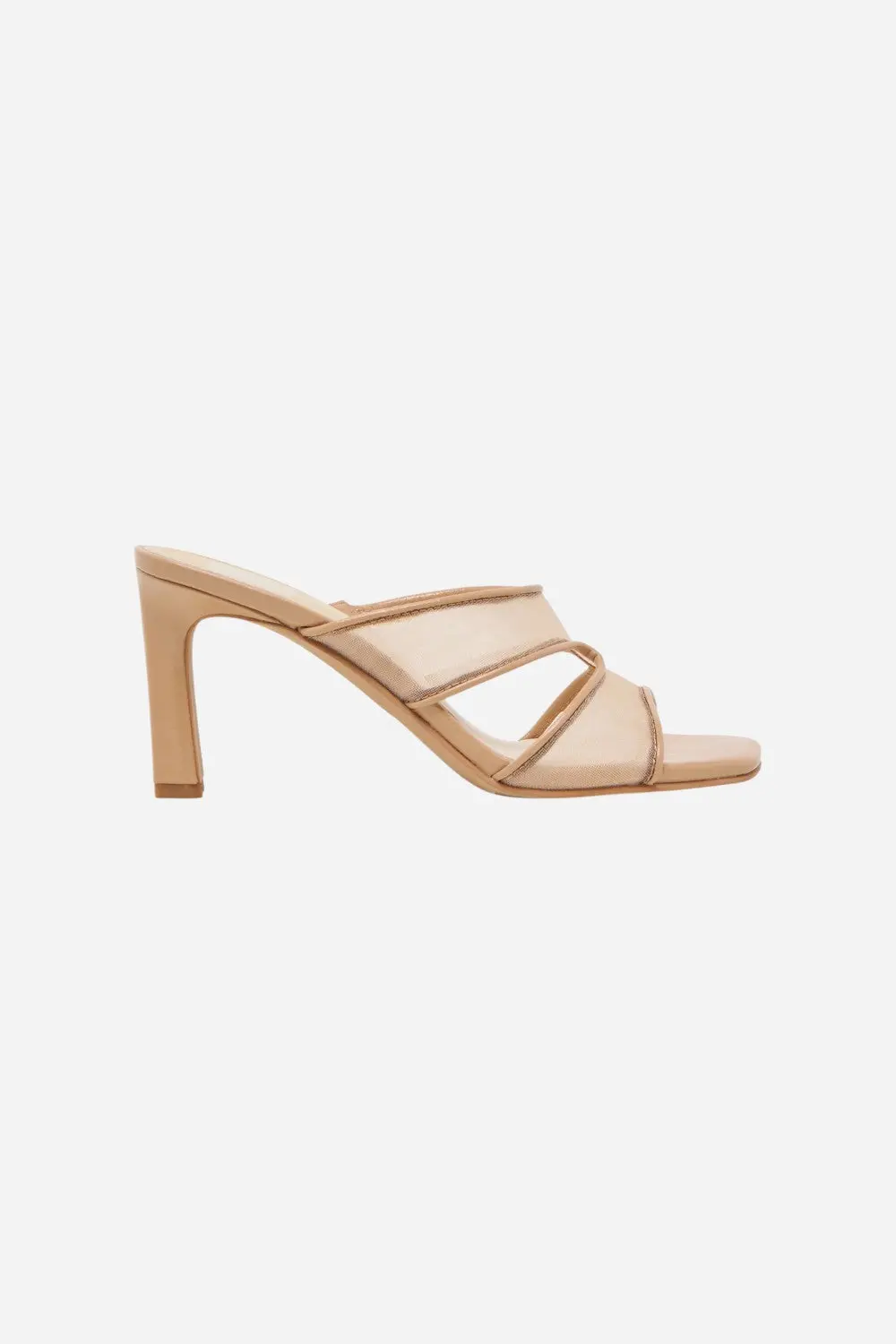 Dolce Vita Gitel Heels In Light Tan Mesh 1