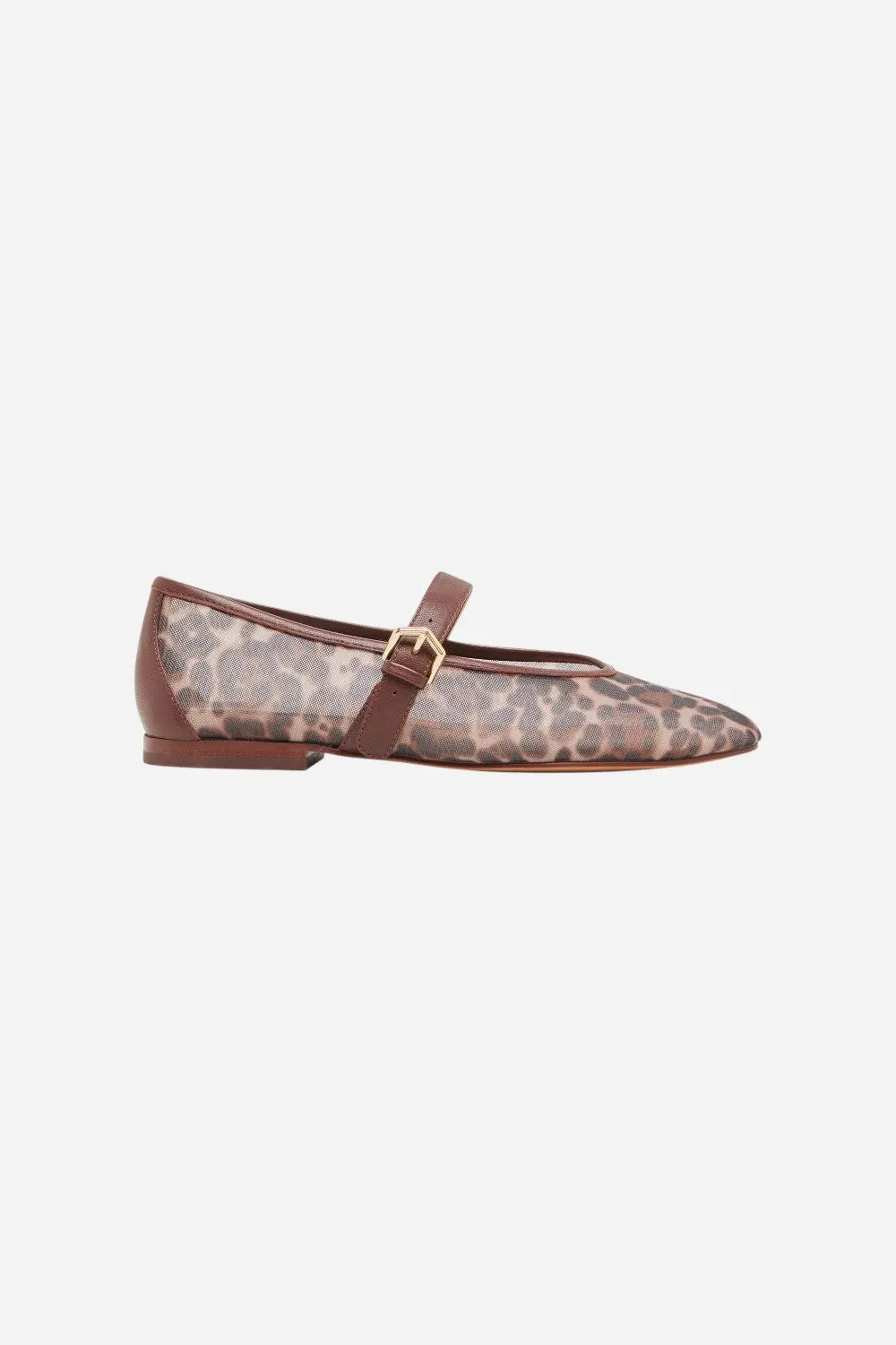 Dolce Vita Roslyn Ballet Flats Leopard Mesh 1