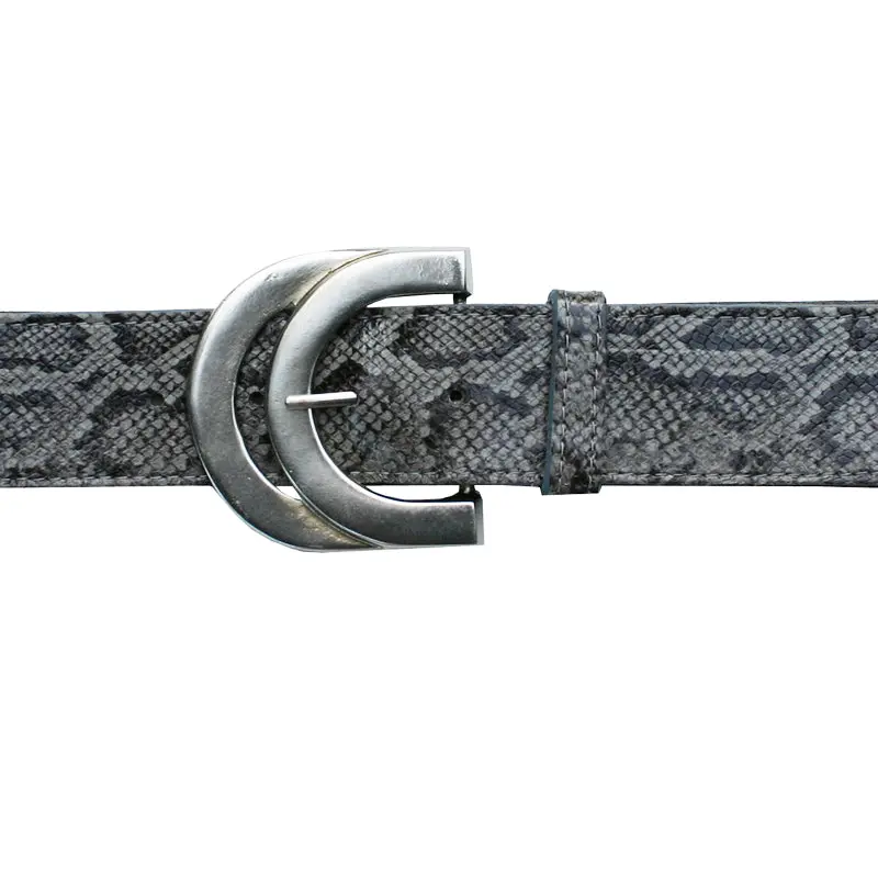 Double Half Circle Belt - Grey Snake 1