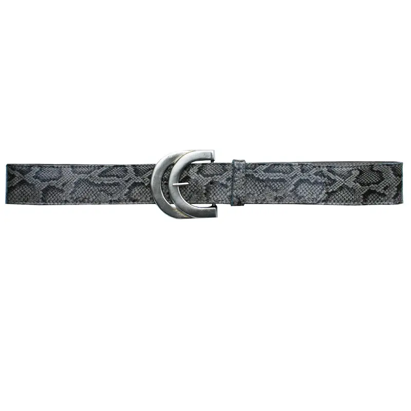 Double Half Circle Belt - Grey Snake 3