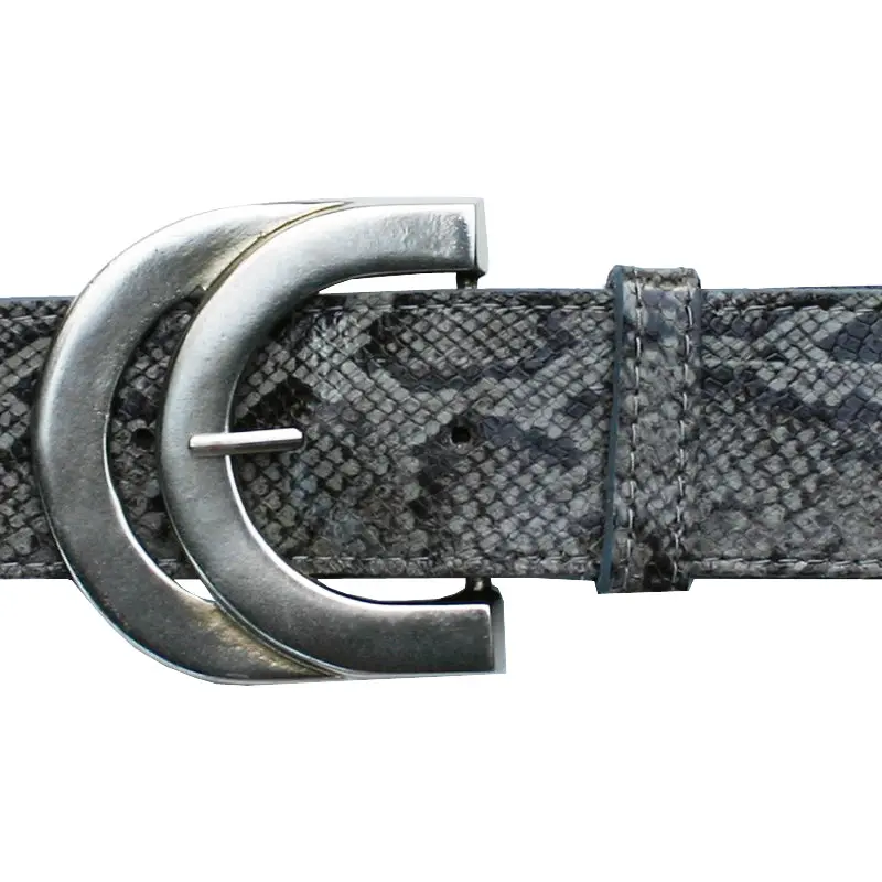 Double Half Circle Belt - Grey Snake 2