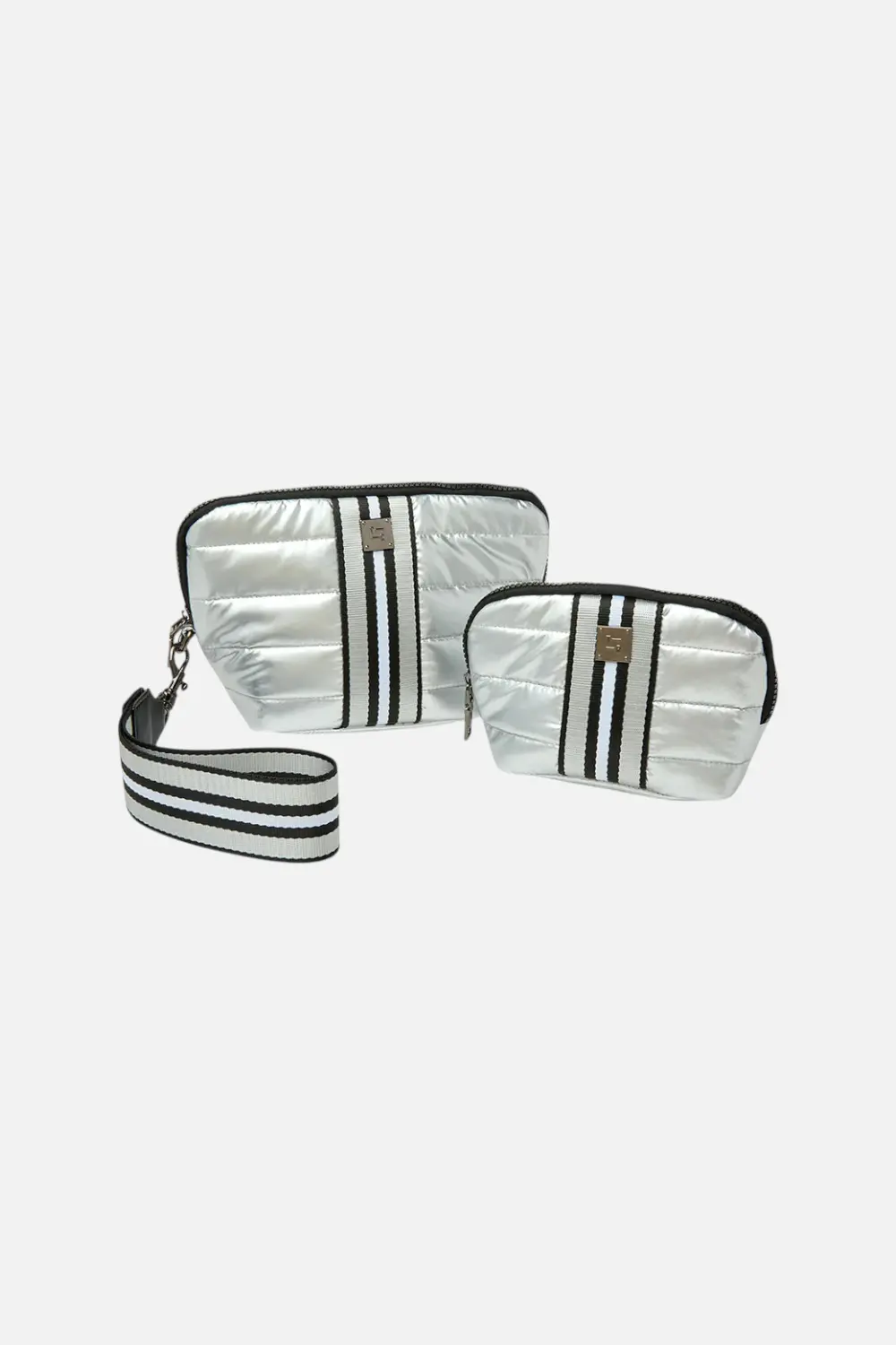 Think Royln Double Stash Bag In Pearl Silver 1