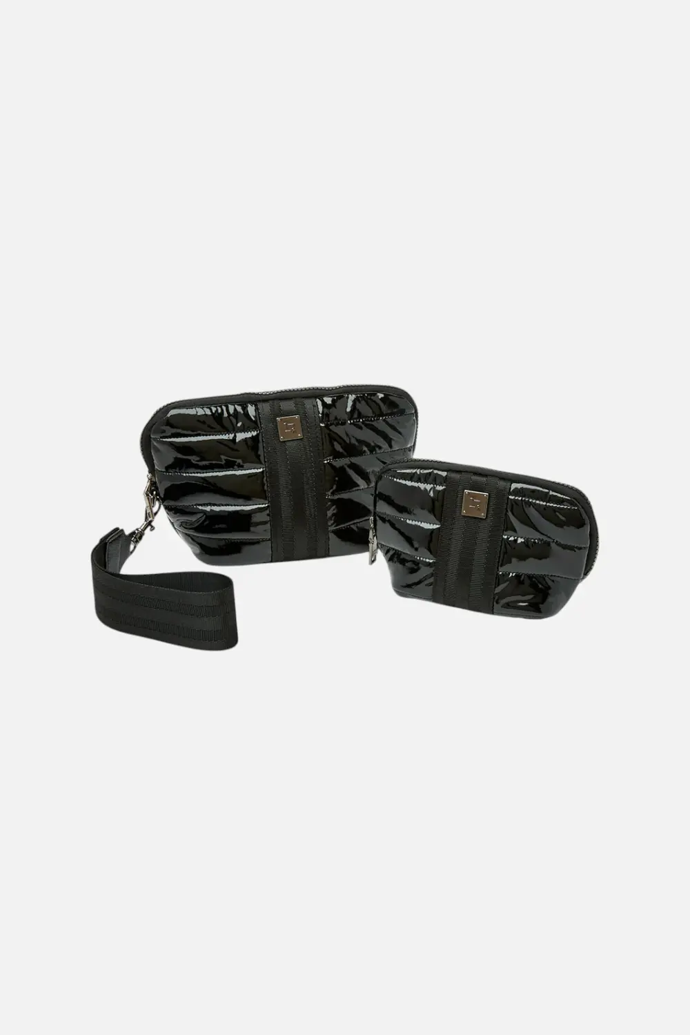 Think Royln Double Stash Bag In Black Patent 1
