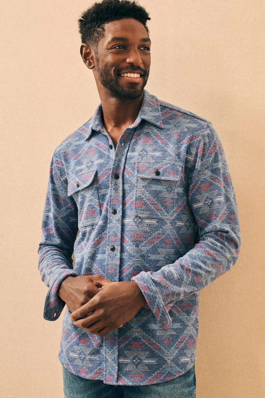 Faherty Doug Good Feather Legend™ Sweater Shirt In Western Jewel Sky 1