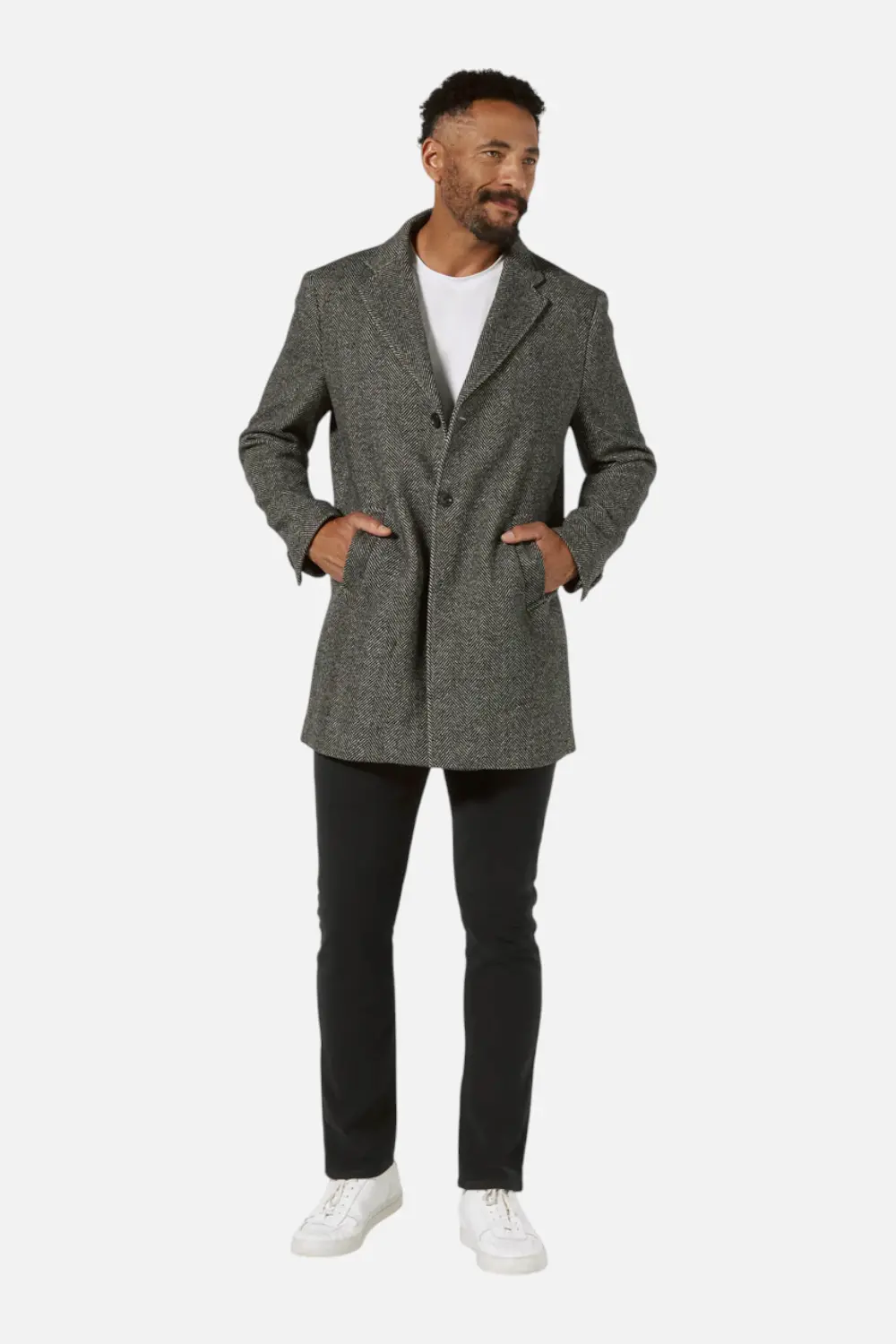 7 Diamonds Men's Downtown Overcoat In Grey 1