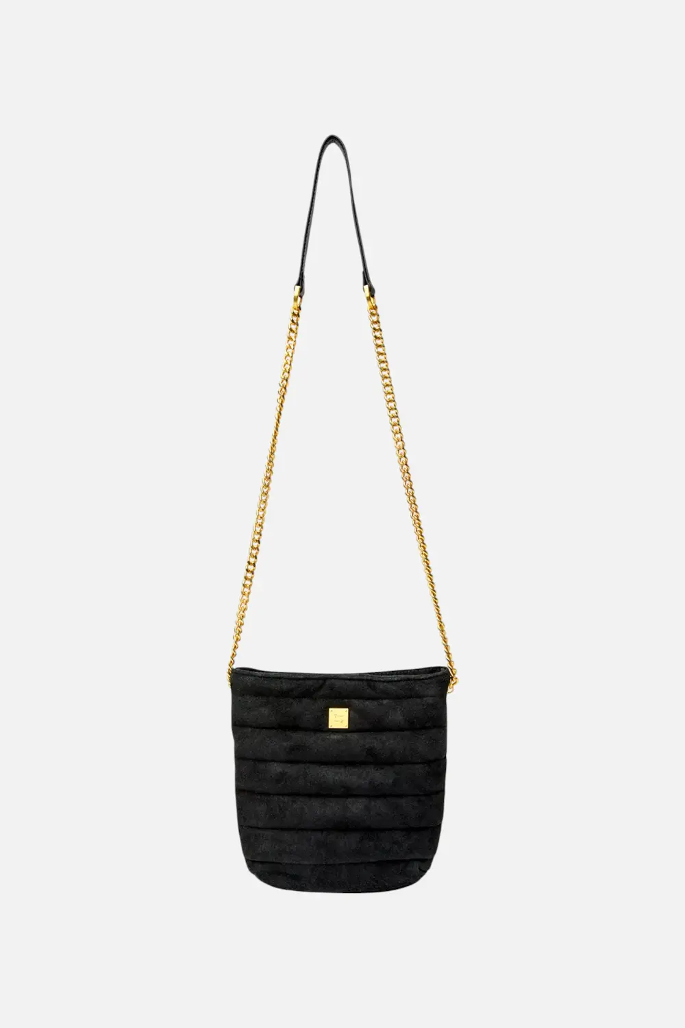 Think Royln Dream Stash Black Suede Shoulder Bag 1