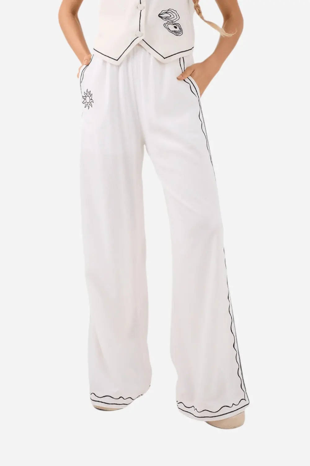 Dress To Lara Embroidered Trousers 1