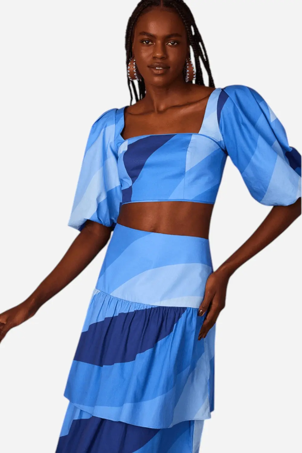 Dress To Waves Print Sleeve Top 1
