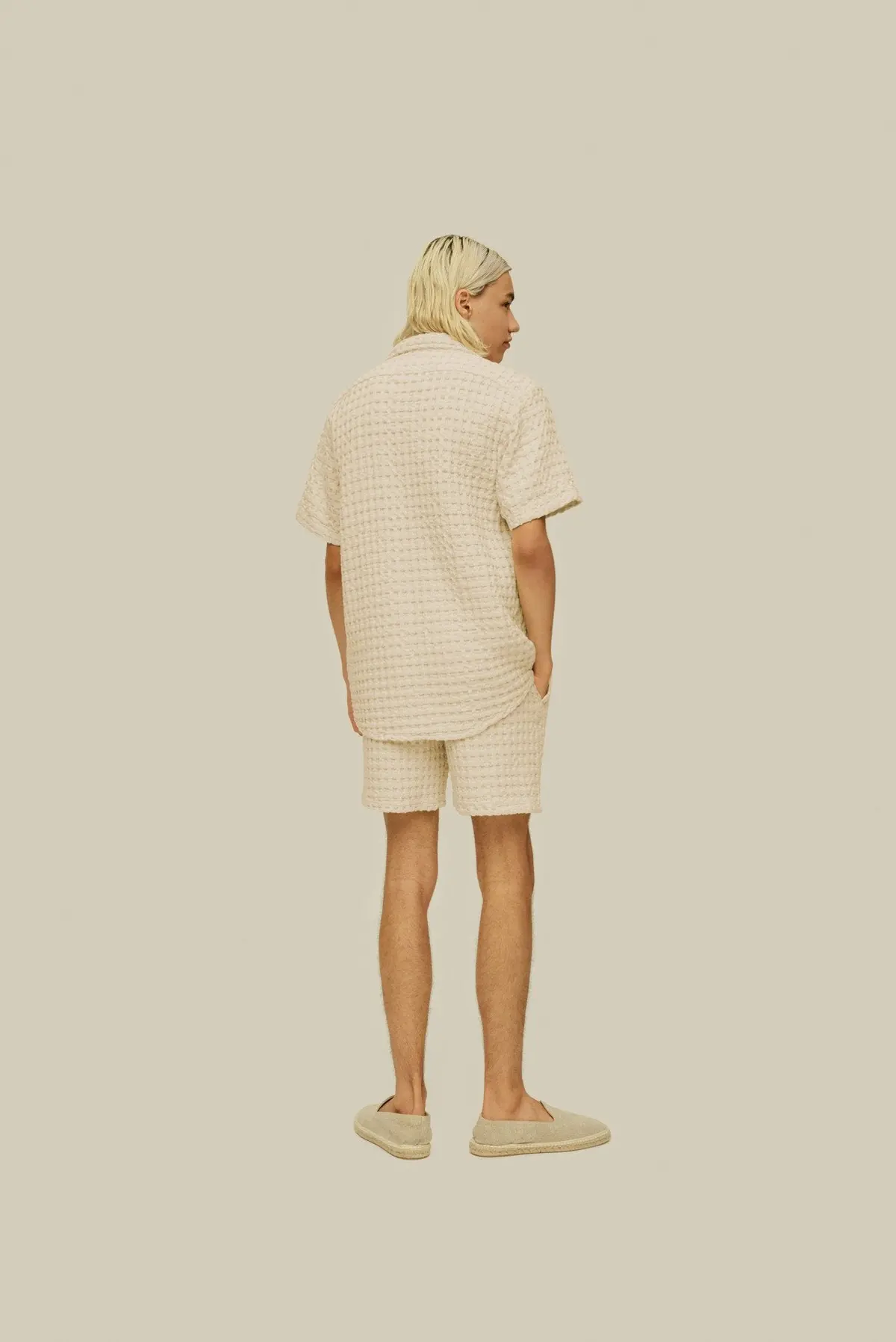 Oas Ecru Porto Waffle Short 5