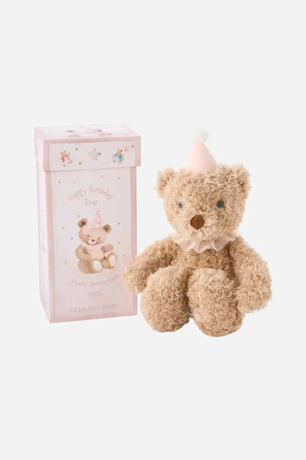 Elegant Baby Pink Birthday Bear Gift Box 1