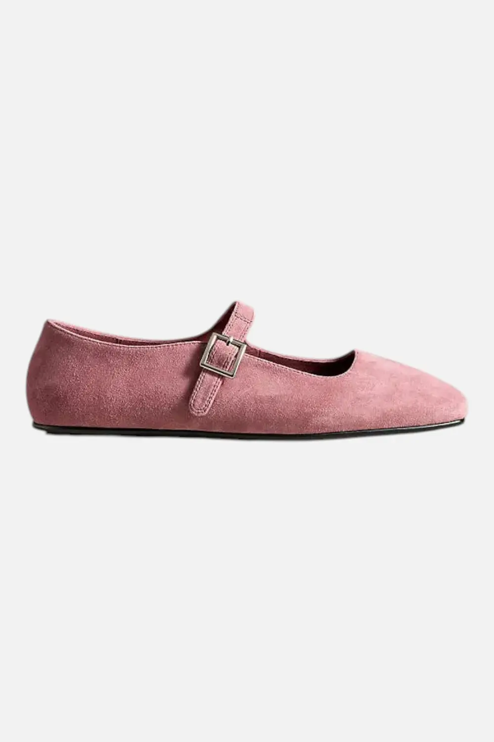 Jeffrey Campbell Elise Mary Jane Flats In Dusty Rose Suede 1