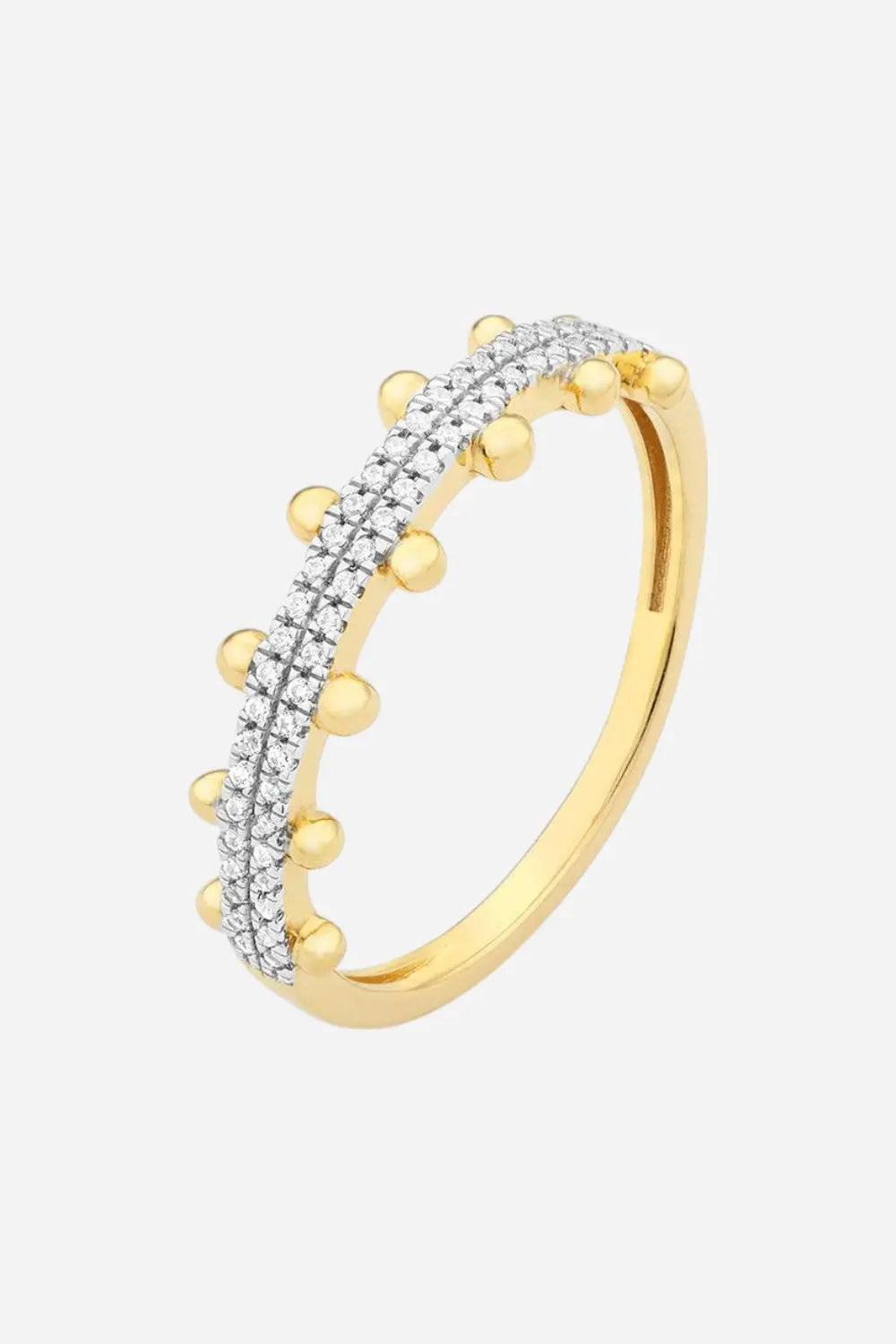 Ella Stein Down To Earth Stackable Ring In Gold - Size 7 1