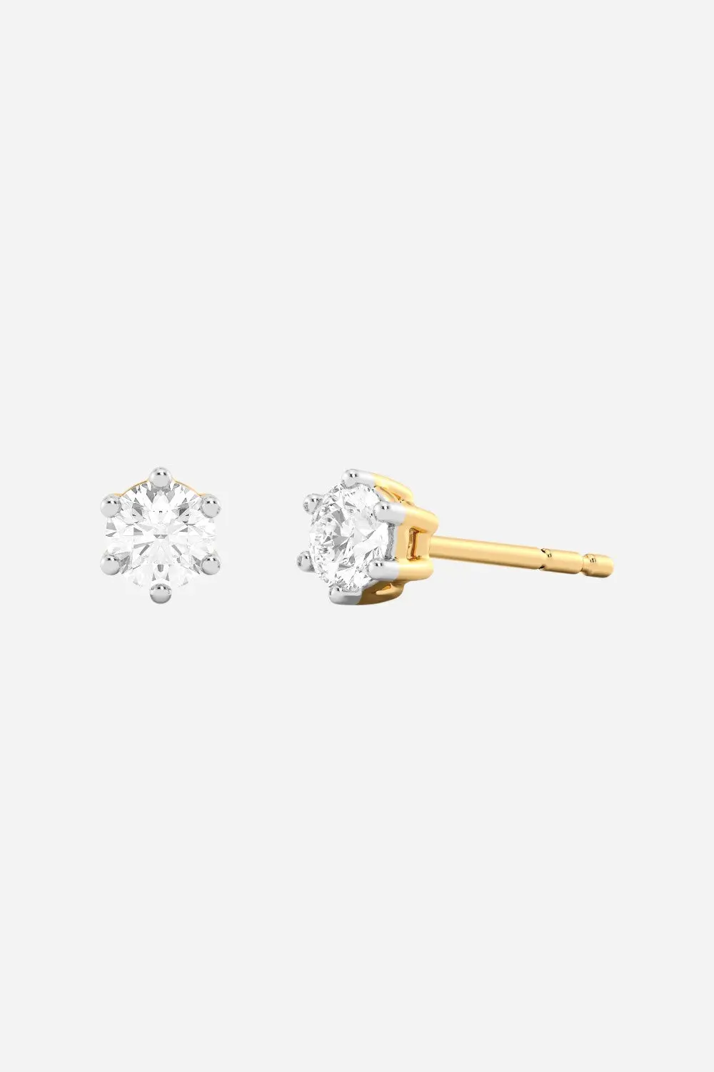 Ella Stein Lab-Grown 0.33 Ct Six Prong Stud Earrings 1