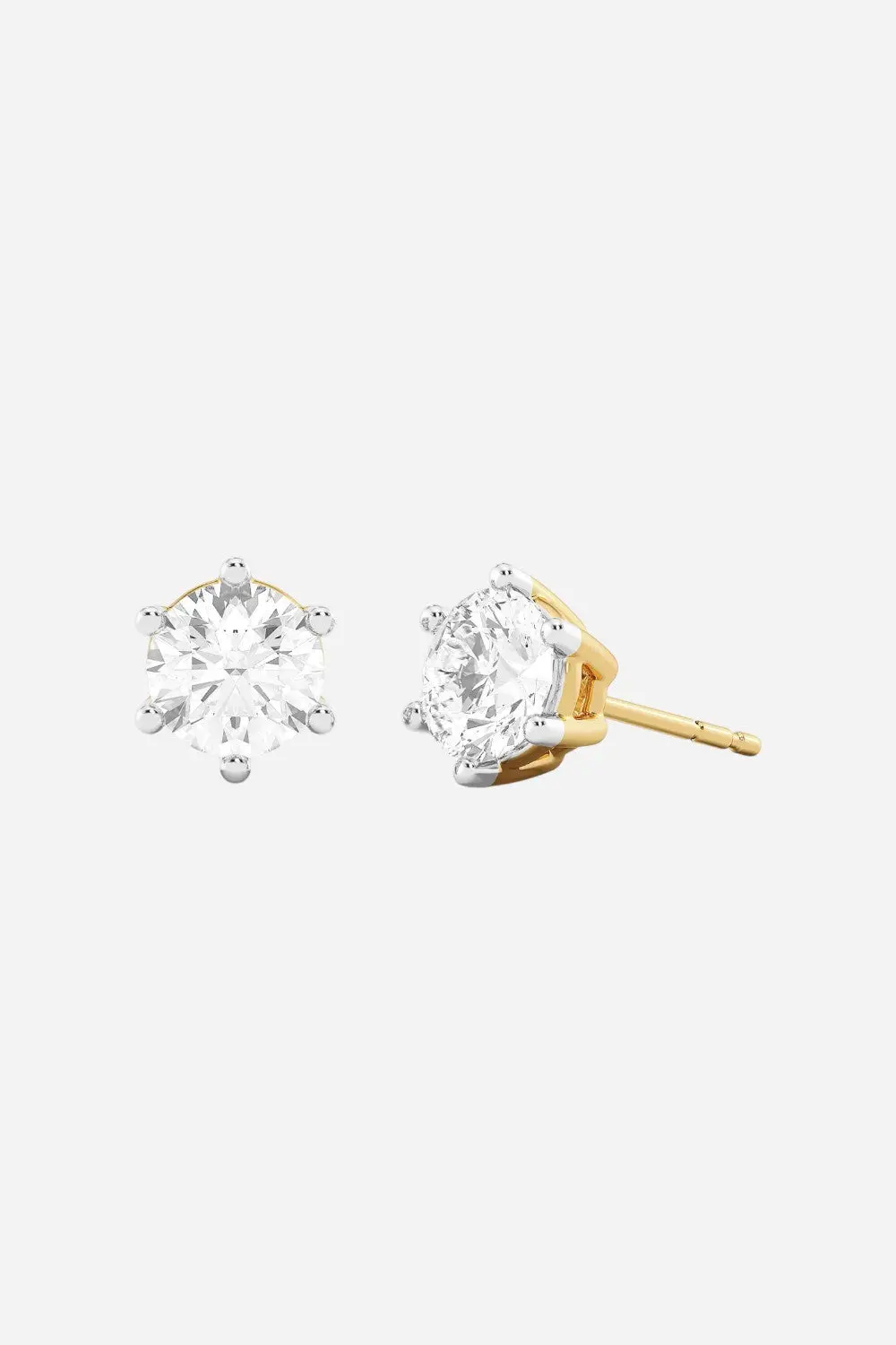 Ella Stein Lab-Grown 2.00 Ct Six Prong Stud Earrings 1