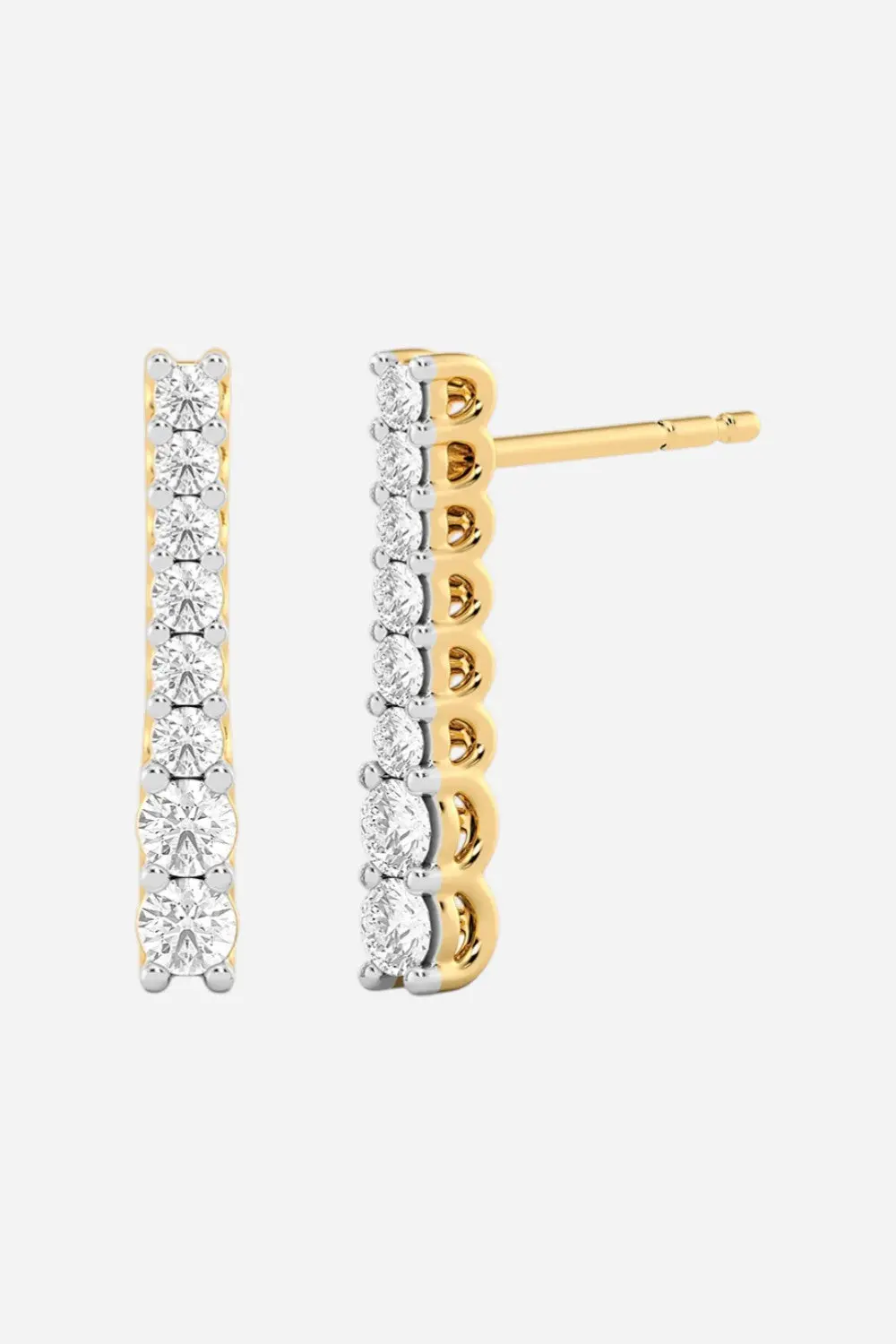 Ella Stein Lab-Grown Ascent Bar Stud Earrings 1