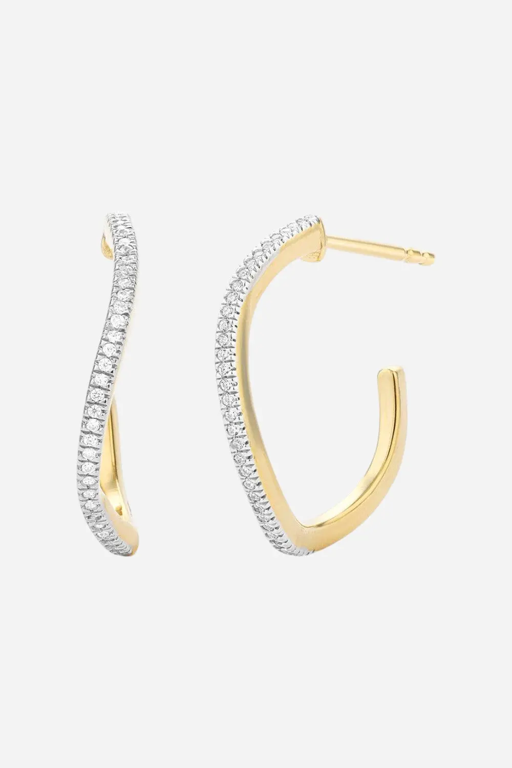 Ella Stein Make Waves Hoop Earrings In 14K Gold 1
