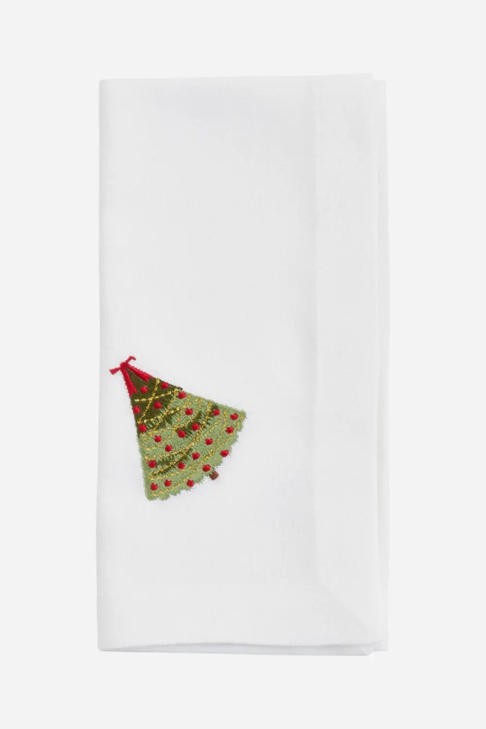 Embroidered Christmas Tree Napkin Set Of 4 1
