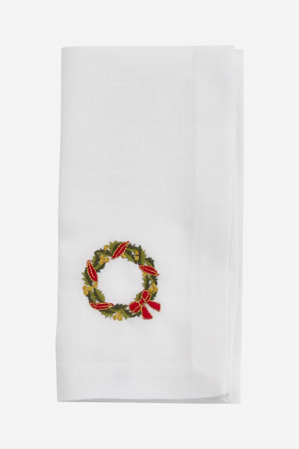 Embroidered Wreath Napkin Set Of 4 1