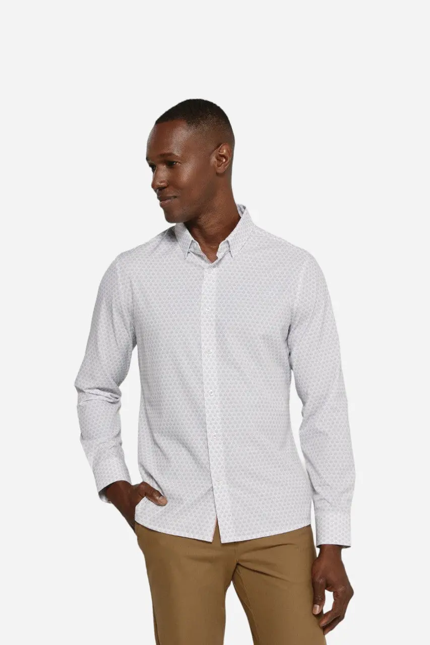 7 Diamonds Enrys Long Sleeve Shirt In Natural 1