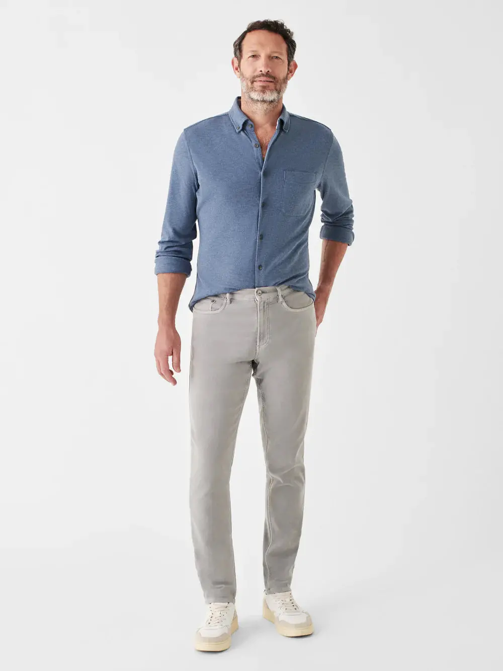 Faherty Stretch Terry 5-Pocket In Iron 5