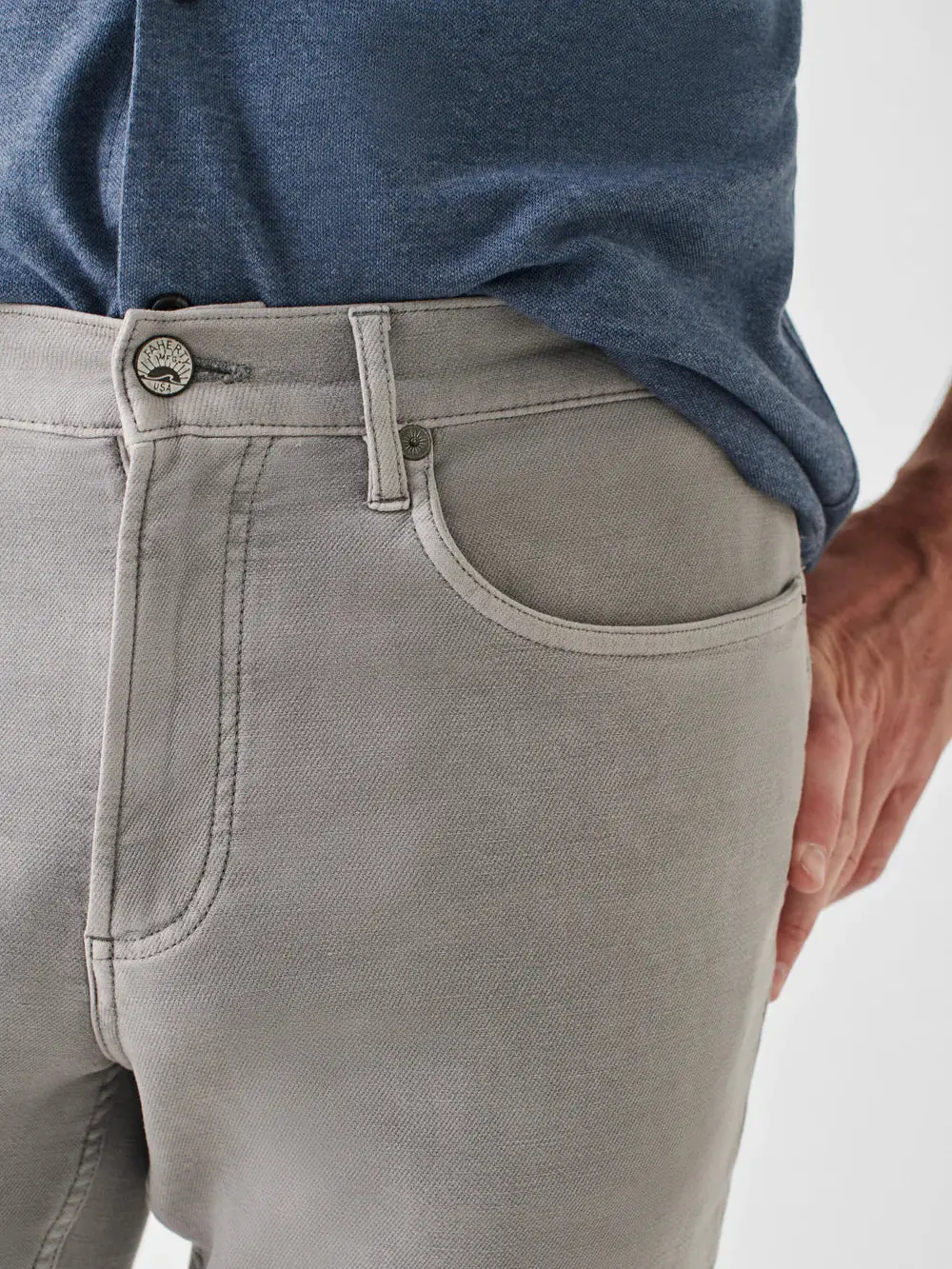 Faherty Stretch Terry 5-Pocket In Iron 3