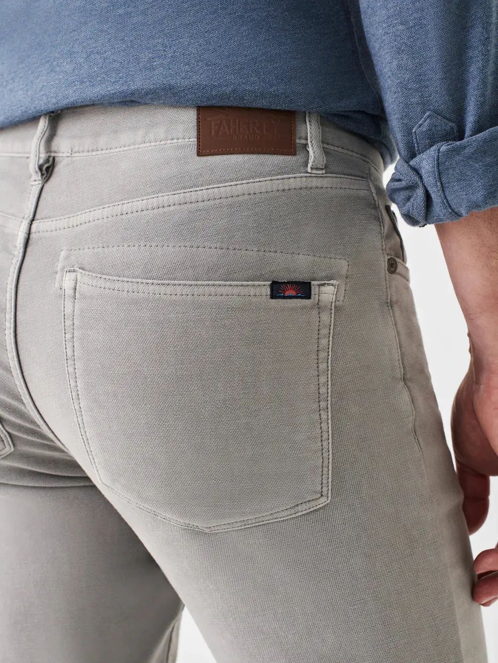Faherty Stretch Terry 5-Pocket In Iron 4