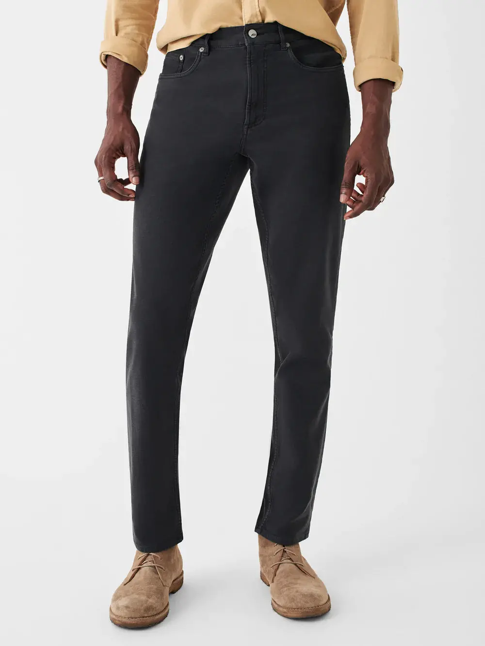 Faherty Stretch Terry 5-Pocket, Onyx Black 1